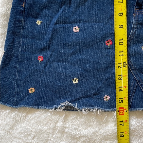 Madewell Embroidered Denim Mini Skirt - Picture 6 of 15